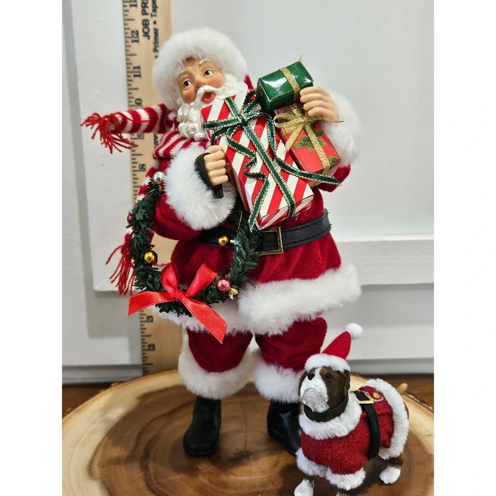 Department 56 Possible Dreams Clothique Shopping Santa Bulldog 2pc Set 4022409